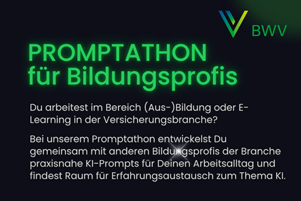Jetzt anmelden: Promptathon für Bildungsprofis in der Versicherungsbranche